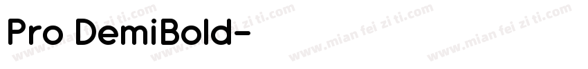 Pro DemiBold字体转换